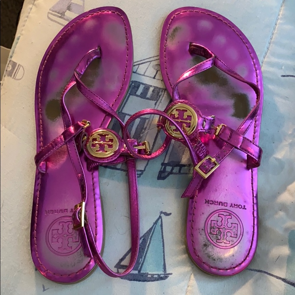 Tory Burch Magenta sandals size 6.5 preowned